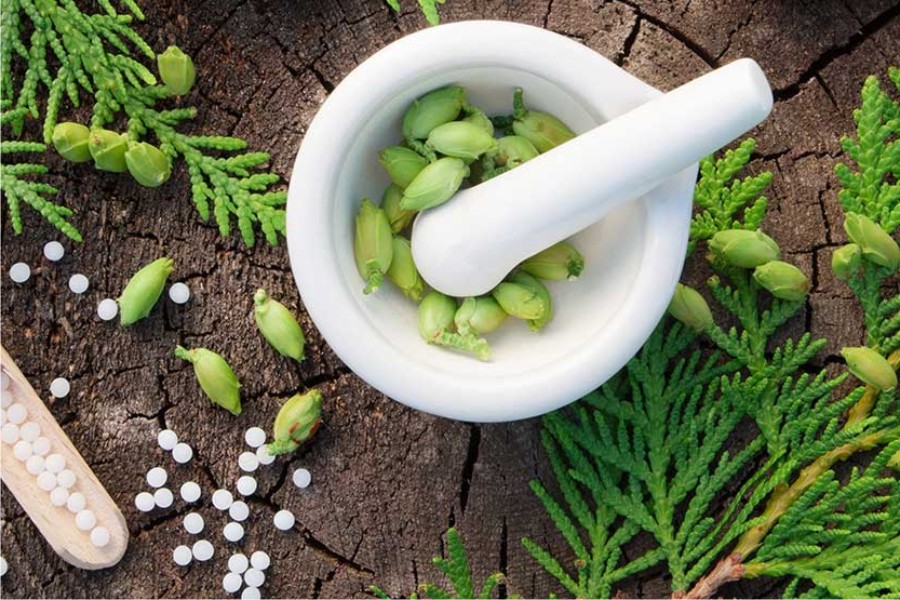mascarilla para el pelo de hierbas naturales